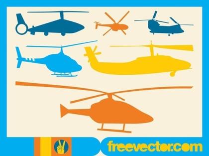Helicopters Free Vector