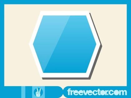 Hexagon Sticker Free Vector