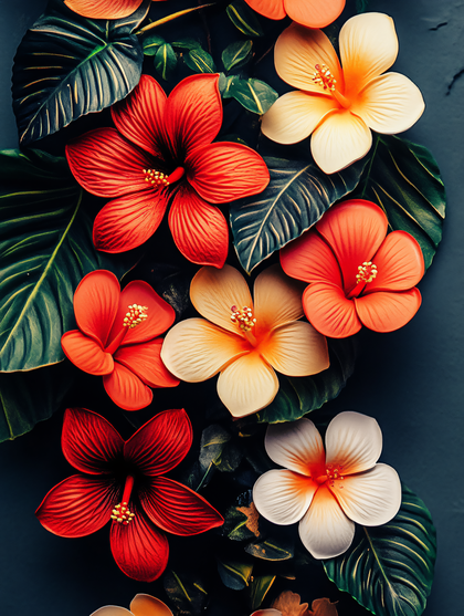 Hibiscus Bloom Cluster