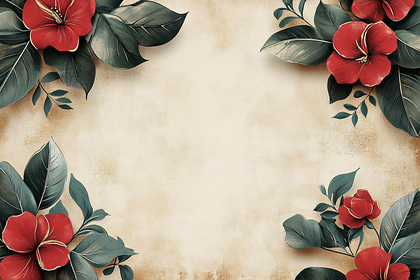 Hibiscus Floral Frame