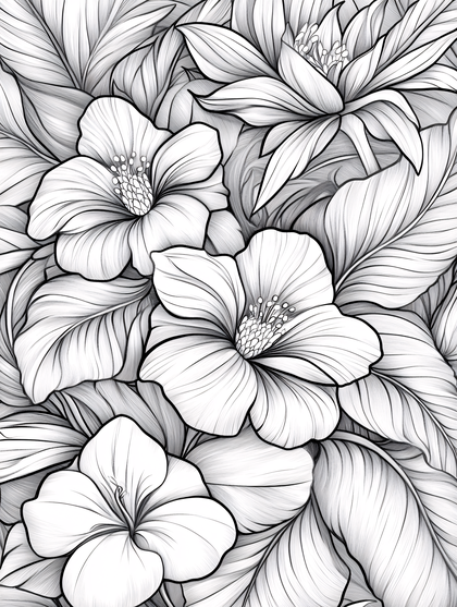 Hibiscus Floral Pattern
