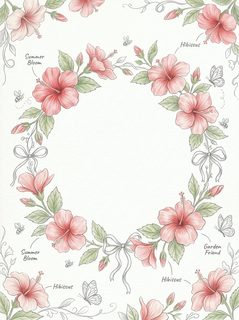 Hibiscus Flower Border
