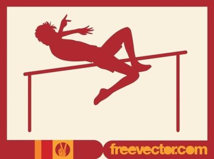 High Jumper Free Vector