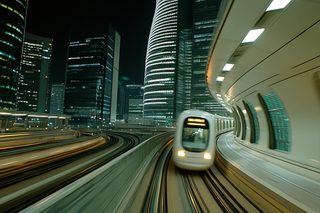 High-Speed Train in Urban Tunnel