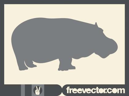 Hippo Free Vector