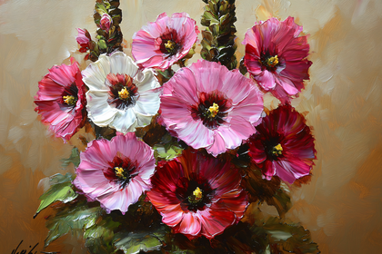 Hollyhock Bloom