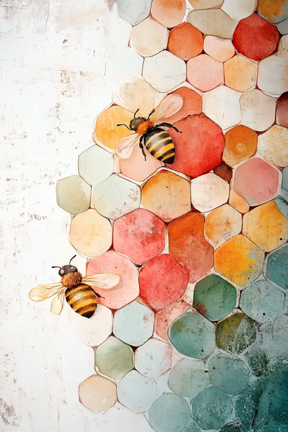 Honeycomb and Bees