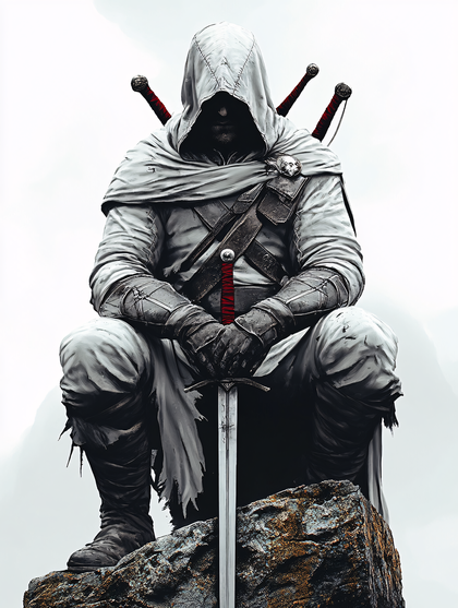Hooded Assassin with Swords