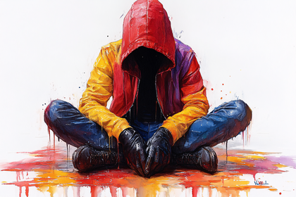 Hooded Figure Sitting