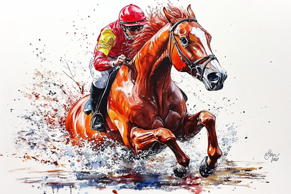 Horse Racing Scene