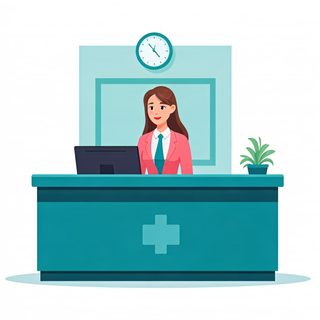 hospital reception desk