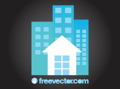 House and Apartment Blocks Free Vector