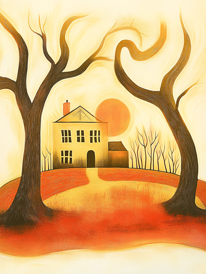 House Between Trees