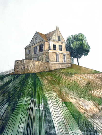 House On A Hill Painting