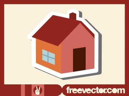House Sticker Free Vector