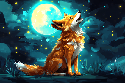 2 Howling Fox | Free Vectors, Photos, Artwork Images | 123Freevectors