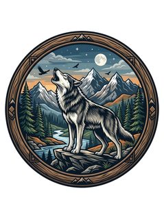 howling wolf emblem