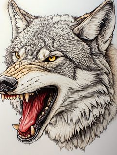 Howling Wolf Portrait