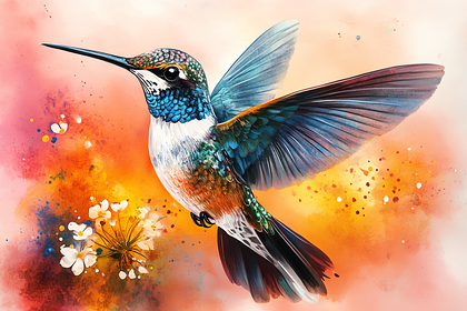 Hummingbird in Flight