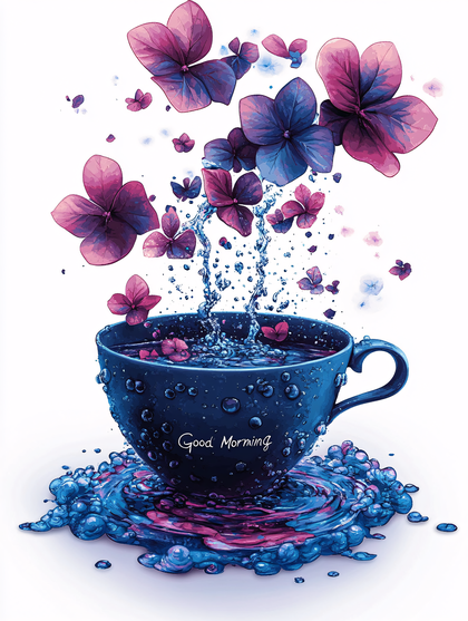 Hydrangea Bloom Tea Cup