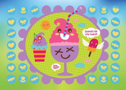 Ice Cream Cartoons Free Vector