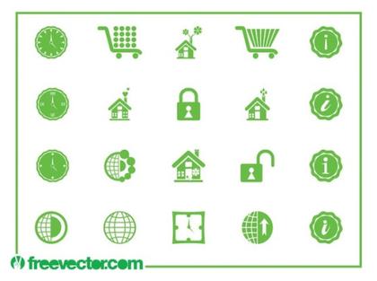 Icons and Symbols Free Vector