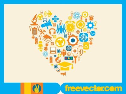 Icons Heart Free Vector