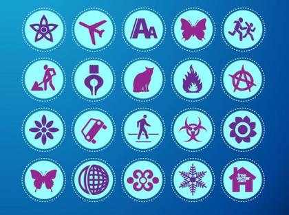 Icons Set Free Vector