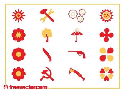Icons Set Free Vector