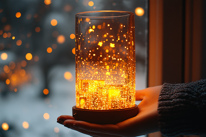Illuminated Glass Cylinder