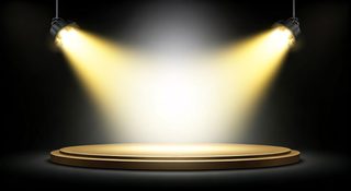 golden stage spotlights