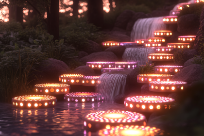 Illuminated Lanterns Cascade