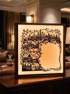 london skyline light box