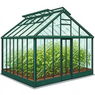 greenhouse garden illustration