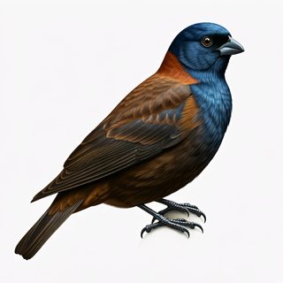 blue brown bird