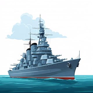 naval battleship illustration