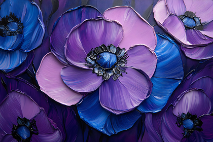 Impasto Anemone Flowers