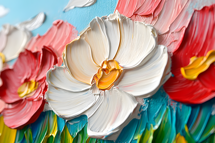 Impasto Floral Painting