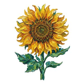 impasto sunflower art