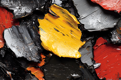 Impasto Texture In Yellow And Black