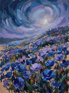 blue poppy meadow