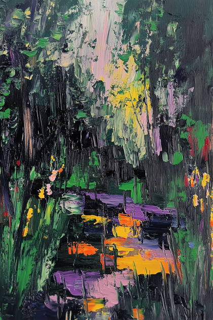 Impressionist Forest Path