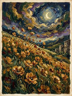 golden poppy field