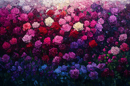 Impressionistic Rose Garden