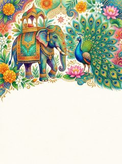 Indian Elephant Peacock