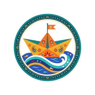 indian folk art paper boat