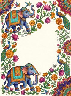 indian floral border