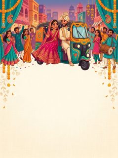 indian wedding rickshaw