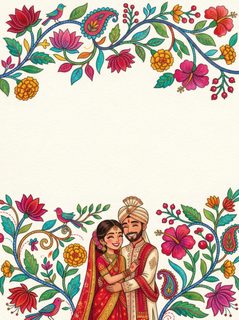 indian wedding invitation frame
