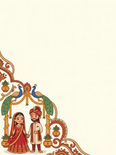 Indian Wedding Couple Frame